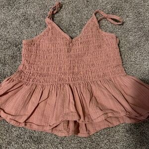 Pink babydoll tank top